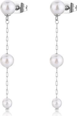 Sagapo S'Agapõ - Charming dangle earrings with synthetic pearls Wisdom SWI37 (Synthetische Steine)