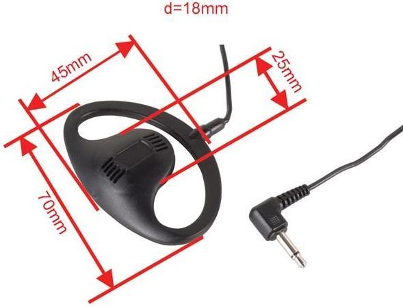 Immagine prodotto Head- & Earphone/Microphone Cuffie Mono In-The-Ear (Cablato)