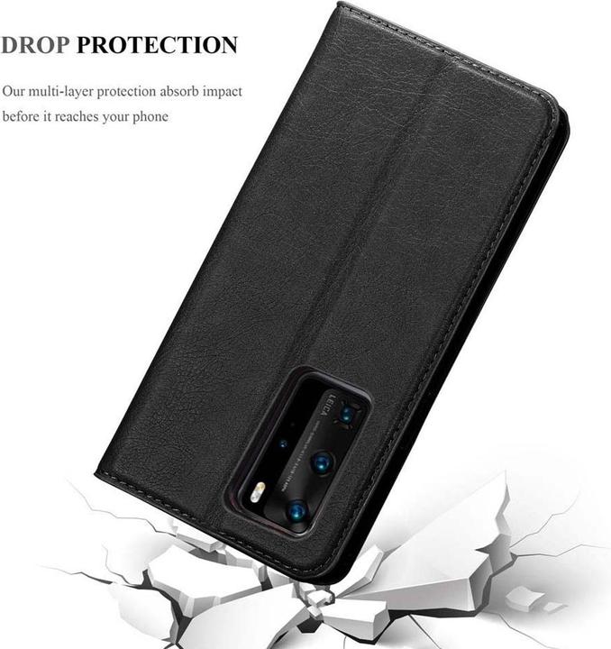 Actual product image Cadorabo Book Invisible Magnet Cover (Huawei P40 Pro+)