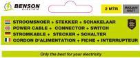 Produktbild Benson Electric Netzkabel + Stecker + Schalter (2 m)