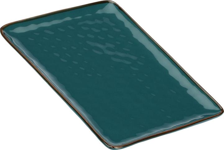 Rose Tulipani Concerto Ottanio Rectangular tray - Blue-green 36 x 26 5 cm
