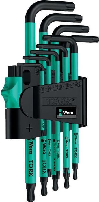 Wera Offset screwdriver set TORX® 967 SPKL/9 TORX BO Magnet 9pcs.TX w.ball head TX8-TX40 i.Ku.Halte...