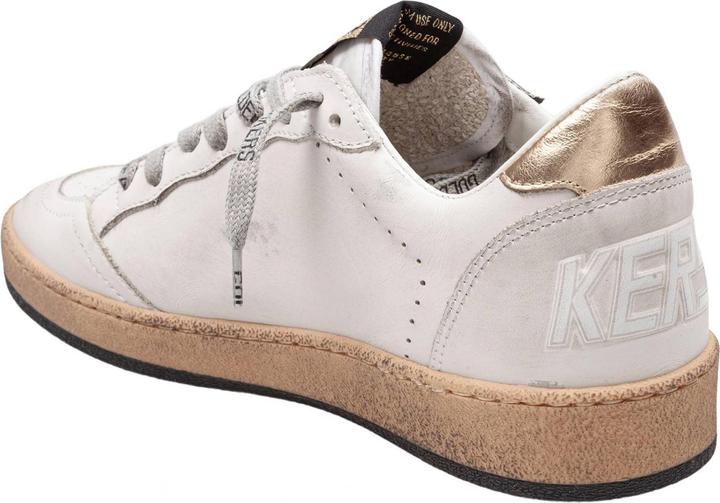 Actual product image Golden Goose ballstar sneakers in white and gold leather (42)