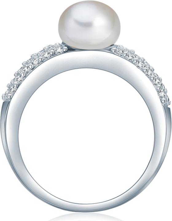 Produktbild Valero Pearls Damen Sterling Silber Zirkonia Süsswasser-Zuchtperle silber - 3848 (54, 925 Silber)
