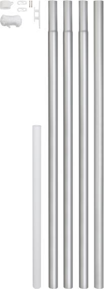Actual product image Alberts Aluminium flagpole for setting in concrete, cylindrical shape 6.20 m