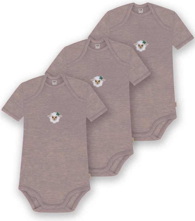 Normani 3er Set Baby Merino Body Kurzarm „Tauranga" - 9291