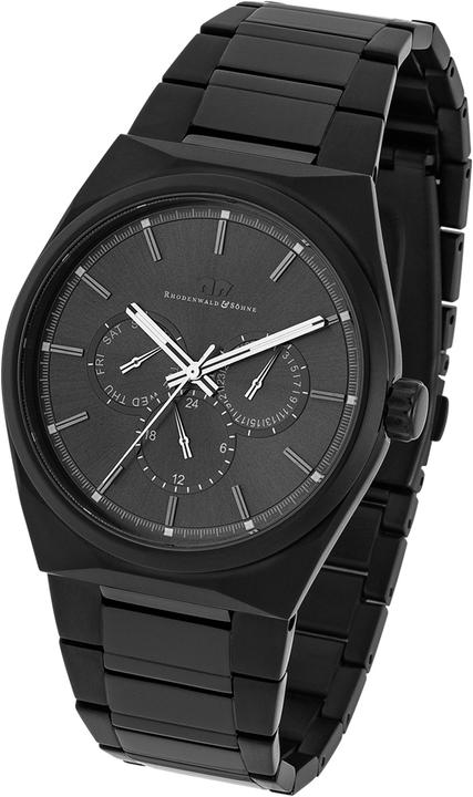 Actual product image Men's multifunctions Cooledge stainless steel black - 5610 (Analogue wristwatch, 42 mm)