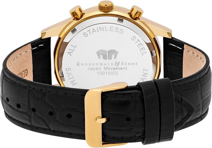 Actual product image Men Chronograph Goodwill Genuine Leather Black - 4408 (Chronograph, 45 mm)