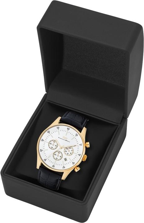 Actual product image Men Chronograph Goodwill Genuine Leather Black - 4408 (Chronograph, 45 mm)