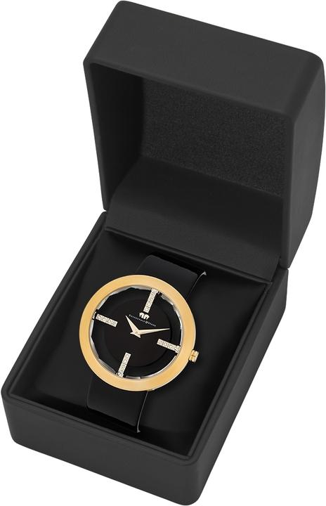 Immagine prodotto Orologio al quarzo da donna Lucrezia in vera pelle nera - 4336 (Orologio da polso analogico, 42 mm)
