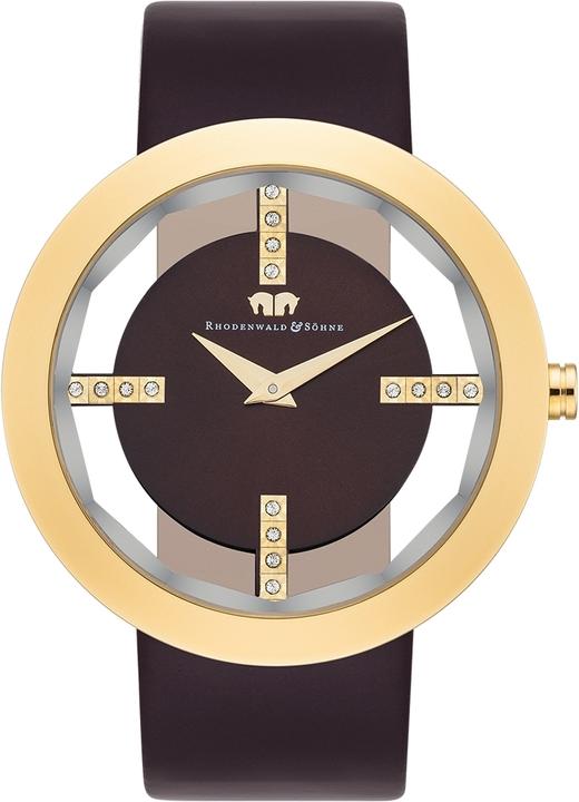 Damen Quarzuhr Lucrezia Echtleder dunkelbraun - 4330 (Analoguhr, 42 mm)