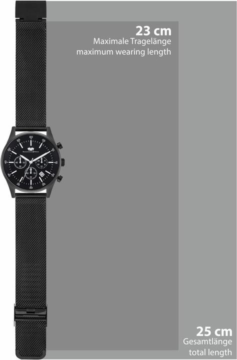 Actual product image Men Chronograph Goodwill Stainless Steel Black - 5112 (Chronograph, 45 mm)