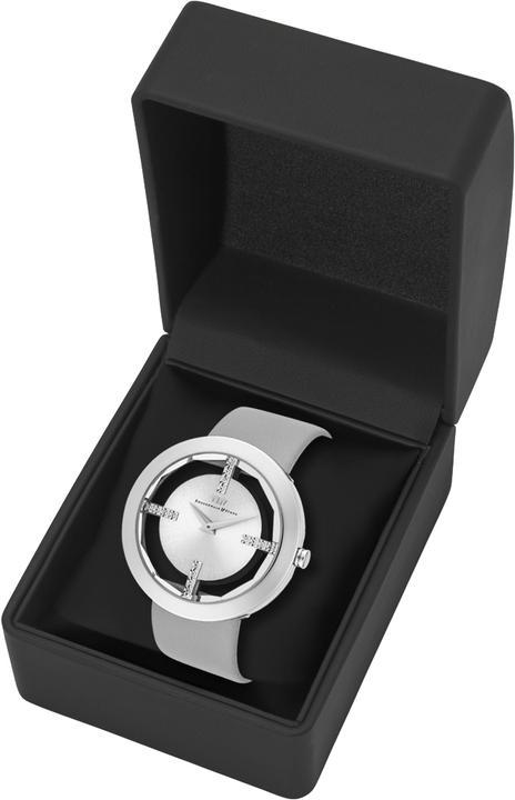 Actual product image Ladies quartz watch Lucrezia genuine leather gray - 5128 (Analogue wristwatch, 42 mm)