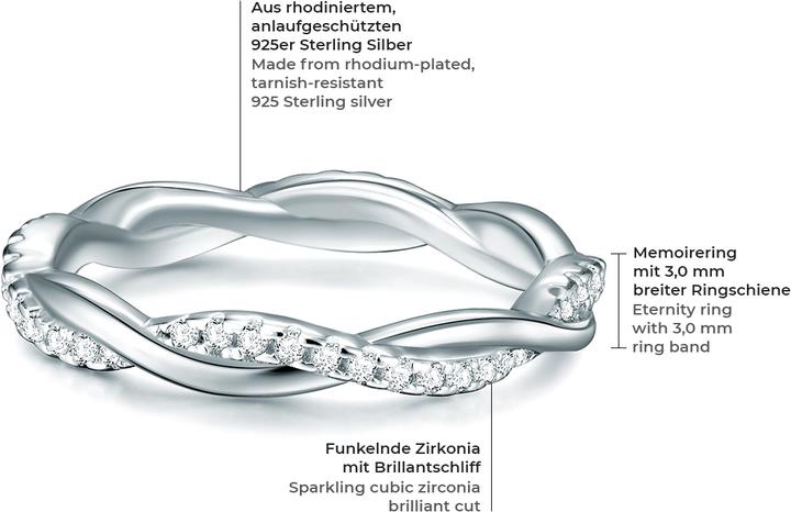 Produktbild Trilani Damen Sterling Silber Zirkonia silber - 11188 (59, 925 Silber)