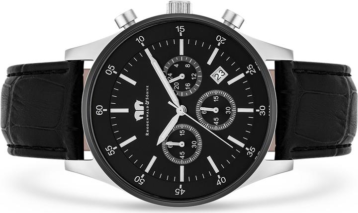Actual product image Men Chronograph Goodwill Genuine Leather Black - 4406 (Chronograph, 45 mm)