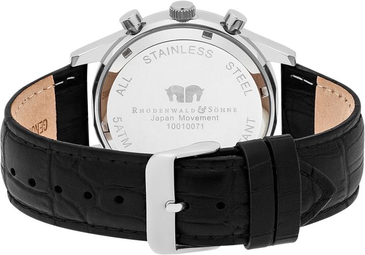 Actual product image Men Chronograph Goodwill Genuine Leather Black - 4406 (Chronograph, 45 mm)