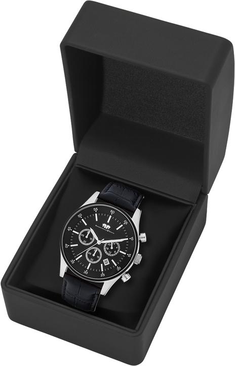 Actual product image Men Chronograph Goodwill Genuine Leather Black - 4406 (Chronograph, 45 mm)