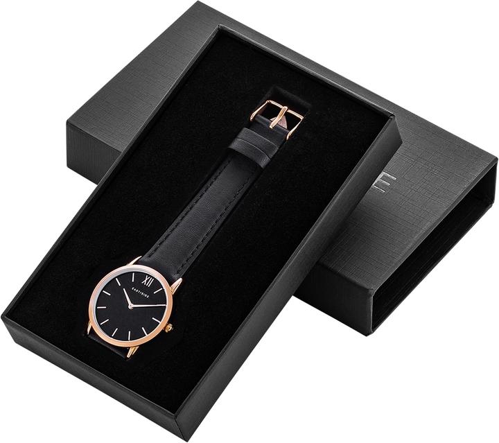 Actual product image Eastside Ladies quartz watch Upper Union genuine leather black - 9762 (Analogue wristwatch, 33 mm)