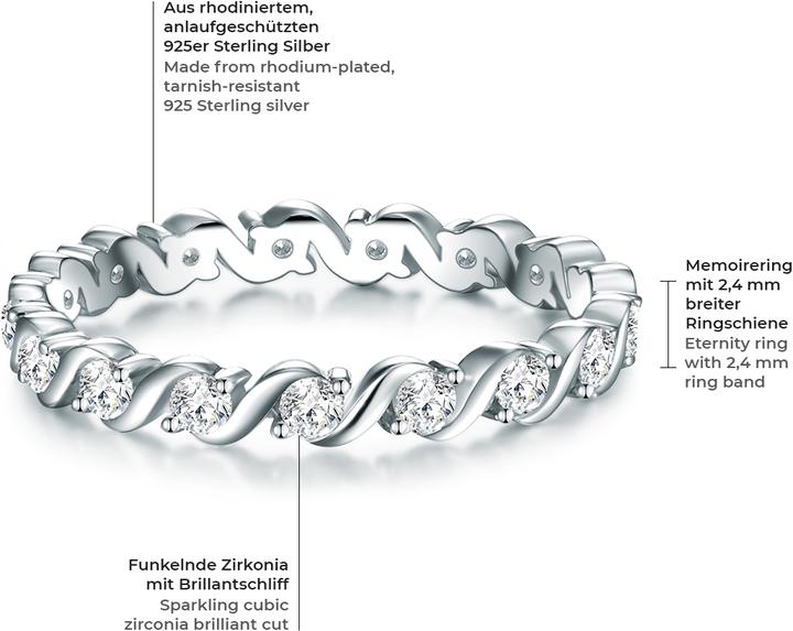 Produktbild Trilani Damen Sterling Silber Zirkonia silber - 11984 (49, 925 Silber)
