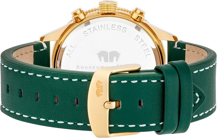 Actual product image Men Chronograph Carthago II genuine leather green - 23554 (Chronograph, 43 mm)