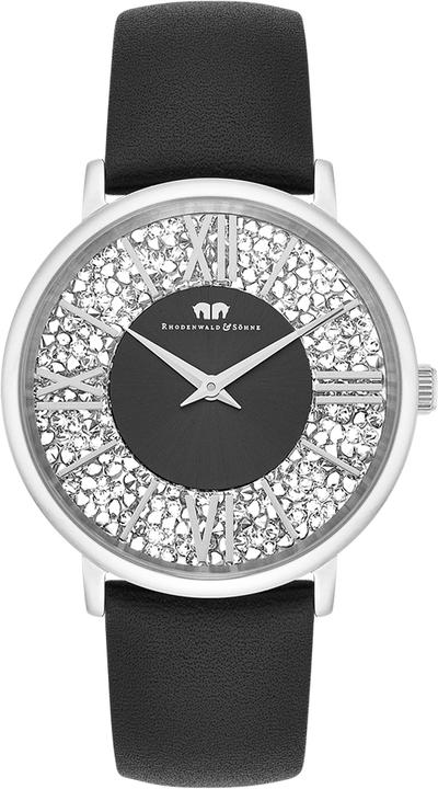 Actual product image Ladies quartz watch Pamina genuine leather black - 23870 (Analogue wristwatch, 36 mm)