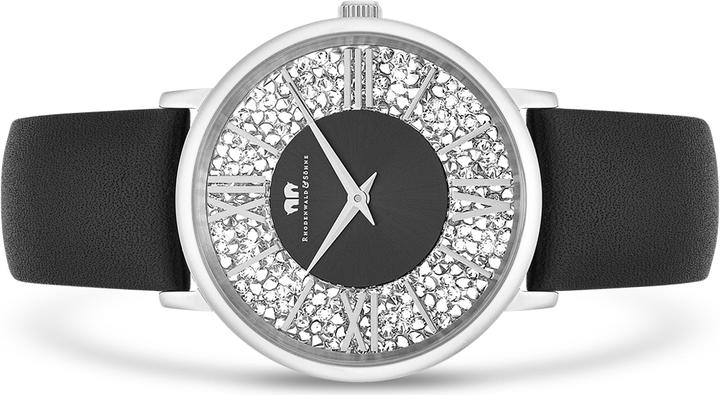 Actual product image Ladies quartz watch Pamina genuine leather black - 23870 (Analogue wristwatch, 36 mm)
