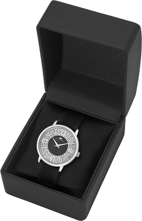 Actual product image Ladies quartz watch Pamina genuine leather black - 23870 (Analogue wristwatch, 36 mm)