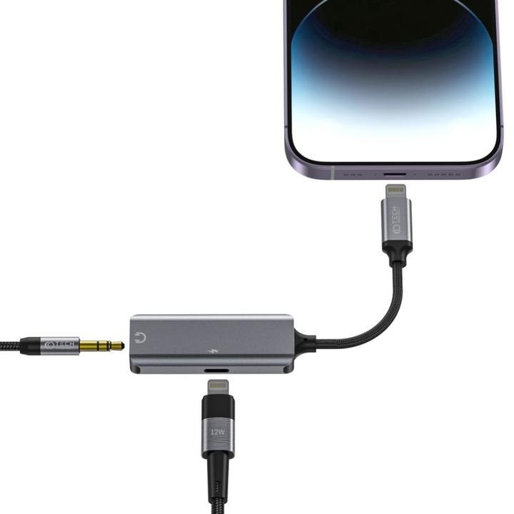 Immagine prodotto Tech-Protect Adattatore audio UltraBoost Lightning (maschio) / mini jack da 3,5 mm (femmina) - Lightning (Lightning, Lightning, Jack da 3.5mm)