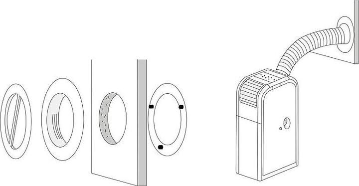 Produktbild Sichler 4er-Set Universal Abluft-Wandanschlüsse