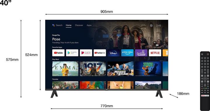Produktbild TCL 40S5400A (40", LED, Full HD, 2023)
