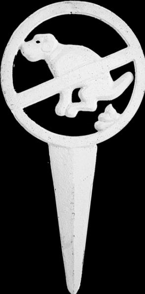 Produktbild Esschert Design Gartenstecker Kein Hundeklo 30.1, Weiss