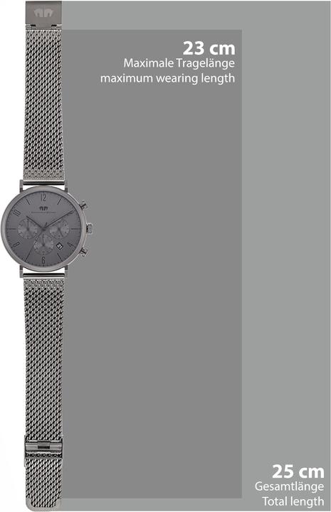 Produktbild Herren Chronograph Arakon Edelstahl grau - 26537 (Chronograph, 42 mm)