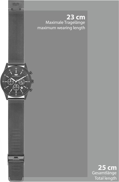 Produktbild Herren Chronograph Goodwill Edelstahl grau - 26525 (Chronograph, 43 mm)