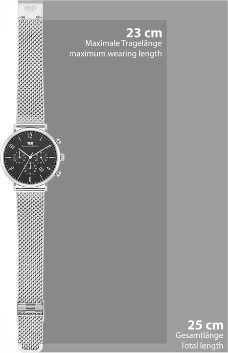 Image du produit Homme Chronographe Arakon acier inoxydable argenté - 26533 (Chronographe, 42 mm)