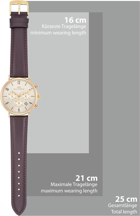 Produktbild Herren Chronograph Arakon Echtleder braun - 26535 (Chronograph, 42 mm)