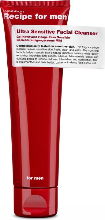 Actual product image Recipe for men Facial Cleansing Cream Mild (Cleansing lotion, 100 ml)