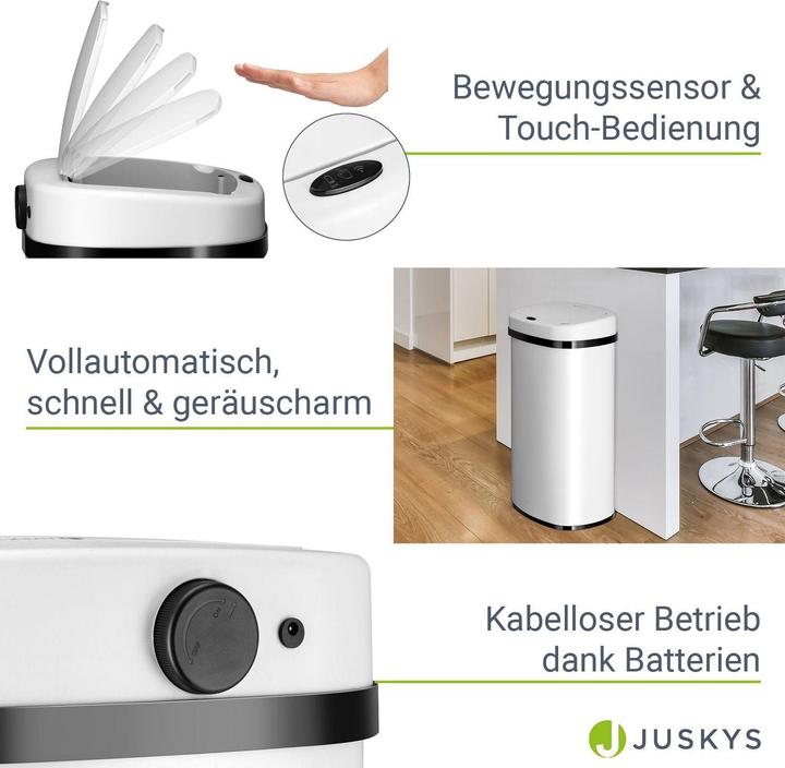 Actual product image Juskys Automatic waste bin with sensor (60 l)