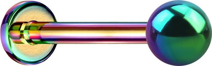 Star Piercing Micro Labret Innengewinde farbig mit Kugel (ohne Messing, Titan G23)
