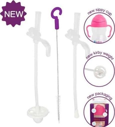 Actual product image B.Box Set of 2 spare straws and a brush for a new water bottle