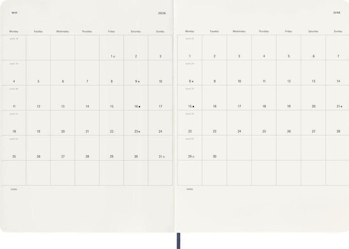Image du produit Moleskine WONK 2026 XL SC Saphir (19 x 25 cm, Anglais)