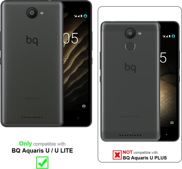 Actual product image Cadorabo display protection glass (1 Piece, BQ Aquaris U, BQ Aquaris U Lite)
