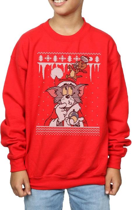 Actual product image Tom & Jerry Boys Christmas Fair Isle Sweatshirt (152, 158)