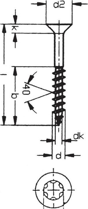 Kletterbude Holzschraube für Klettergriffe (Silber)