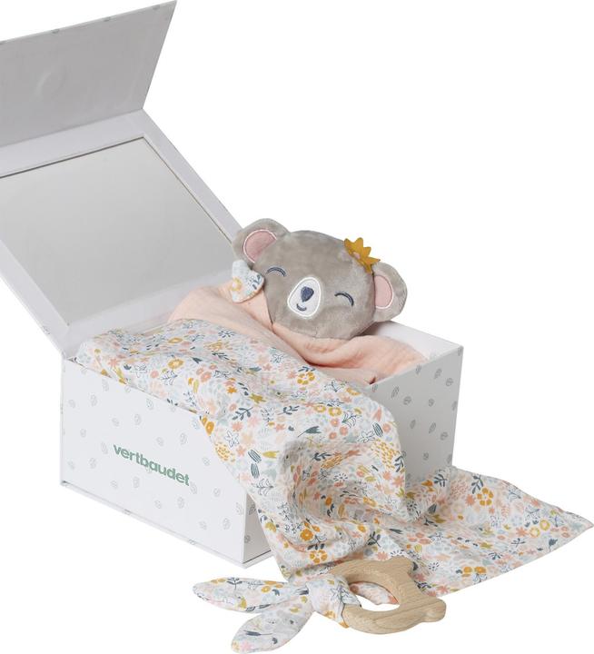 Immagine prodotto Vertbaudet Set regalo per bebè: fasce, telo per le coccole e giocattolo da afferrare con confezione regalo
