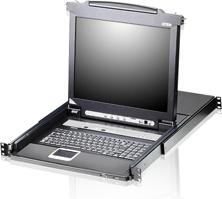 Actual product image Aten CL5716M CH KVM Switch 16-Port 17"-LCD Single Rail (PS/2-USB VGA) CH-Layout