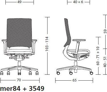 Actual product image Klöber Office Chair Mera Mesh Bordeaux