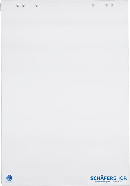 Actual product image Schäfer Shop Flipchart pad with recycled paper, squared or blank, W 650 x H 980 mm, 5 pieces à 20 sheets