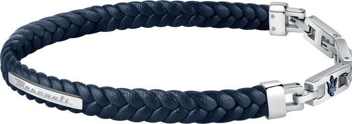 Produktbild Maserati Armband (23 cm, Edelstahl, Leder, Recycelt)