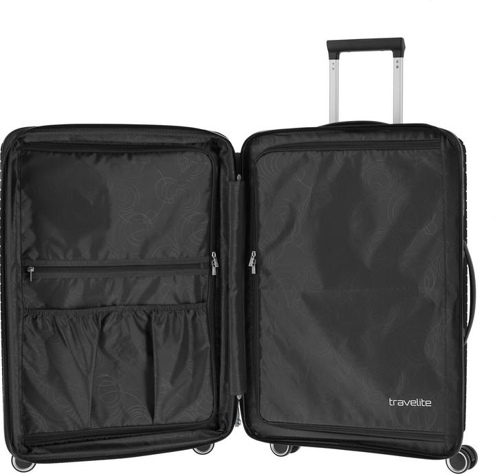 Immagine prodotto Travelite Set di valigie Orbita a 4 ruote 3 pezzi con piega elastica (208 l, Bagaglio a mano (fino a 50 litri), M (50 - 90l), L (90 - 115l))