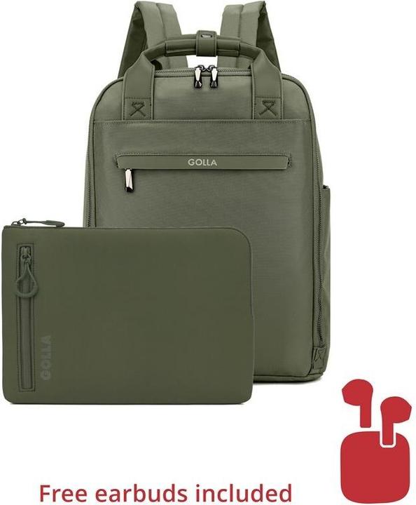 Produktbild Golla Set aus Rucksack und Laptop-Sleeve 15 Zoll, Grün